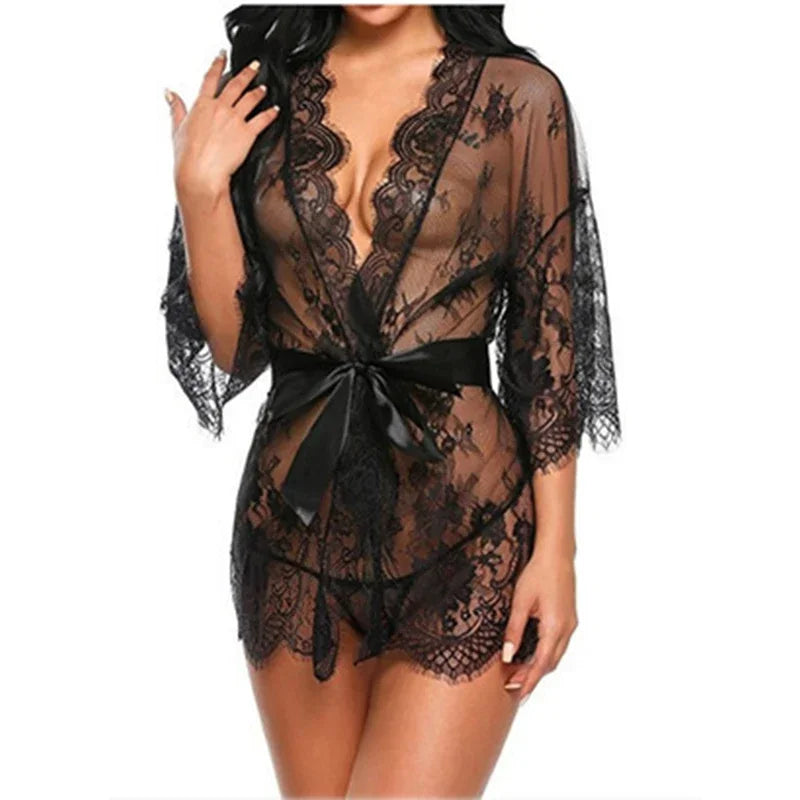 Bow Lingerie Pajama Set