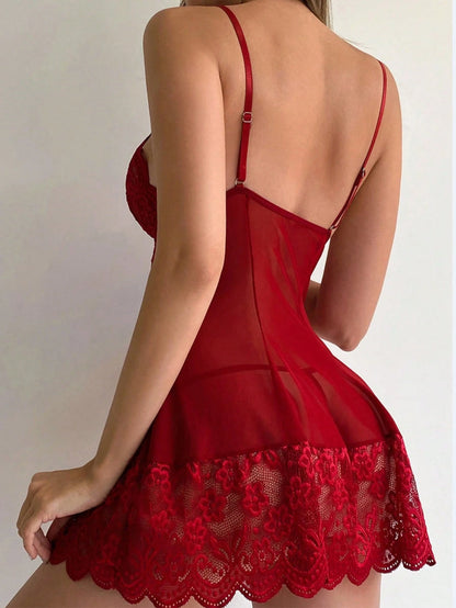 V-Neck Bow Straps Lingerie